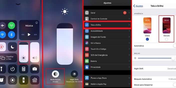 Como usar o modo noturno no iphone ou IOS