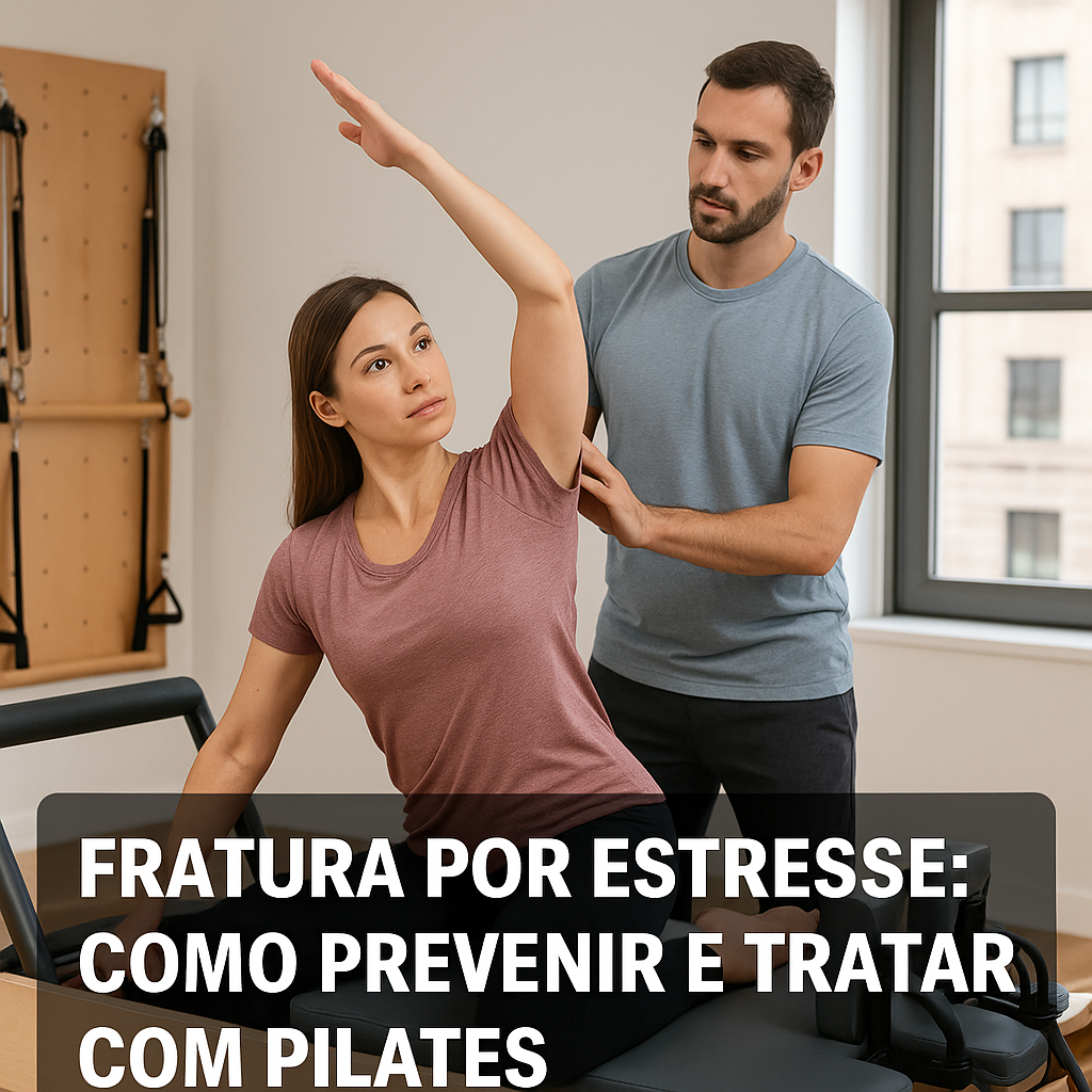 Mulher praticando Pilates para prevenção de fratura por estresse